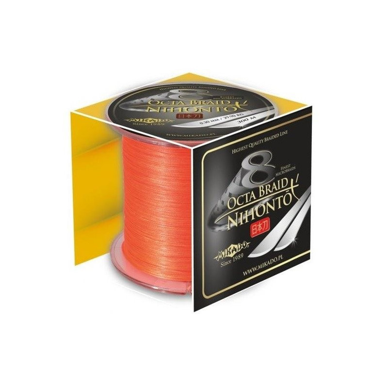 Plecionka Mikado Nihonto Octa Braid 300m - 0.20mm pomarańczowy