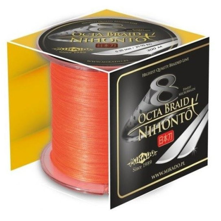 Plecionka Mikado Nihonto Octa Braid 300m - 0.50mm pomarańczowy