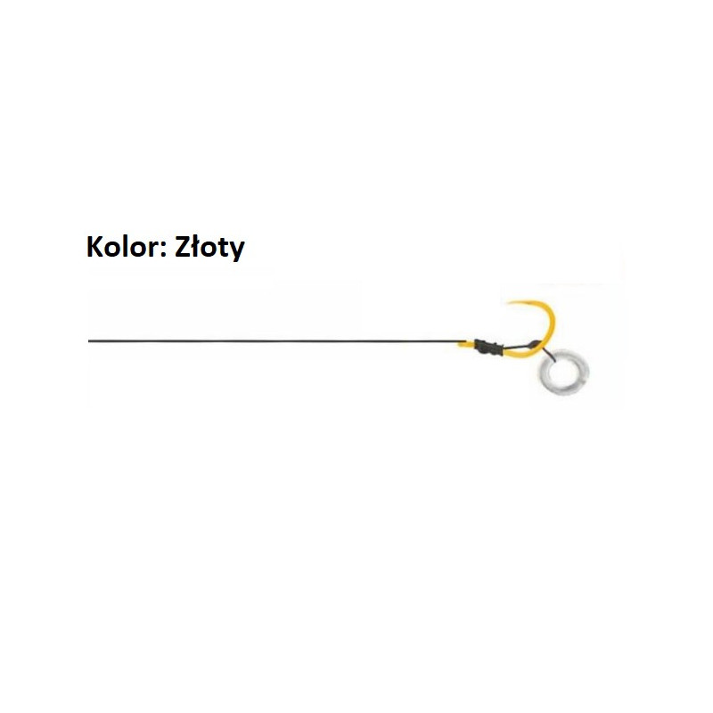 Haczyk Traper bezzadziorowy z przyponem Extreme Ring roz. 10/25 LBS