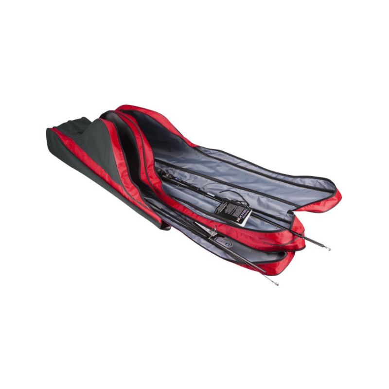 Pokrowiec na wędki Dragon z kołowrotkiem dwukomorowy 130cm Pokrowiec na wędki Dragon z kołowrotkiem dwukomorowy 130cm