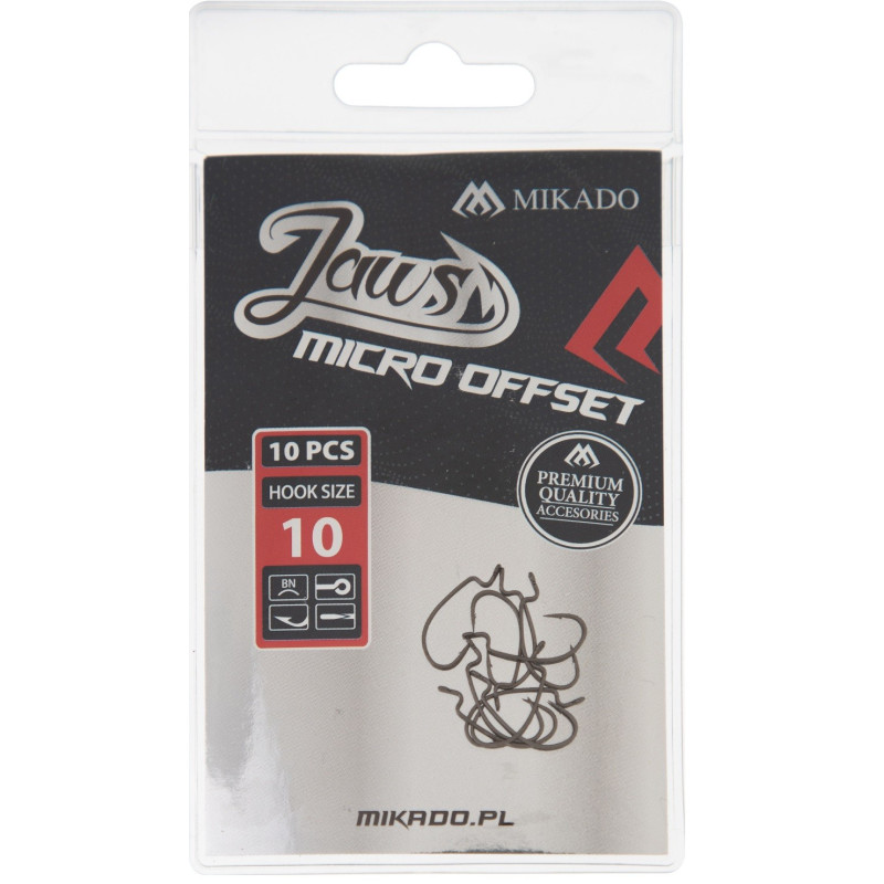 Haczyki Mikado Jaws Micro Offset roz. 10 Haczyki Mikado Jaws Micro Offset roz. 10