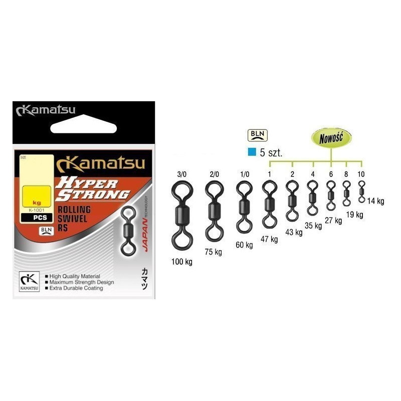 Krętlik Kamatsu Rolling Swivel roz. 6