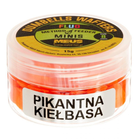 Kulki hakowe Meus Dumbells Fluo Wafters MINIS 12g - 6mm pikantna kiełbasa