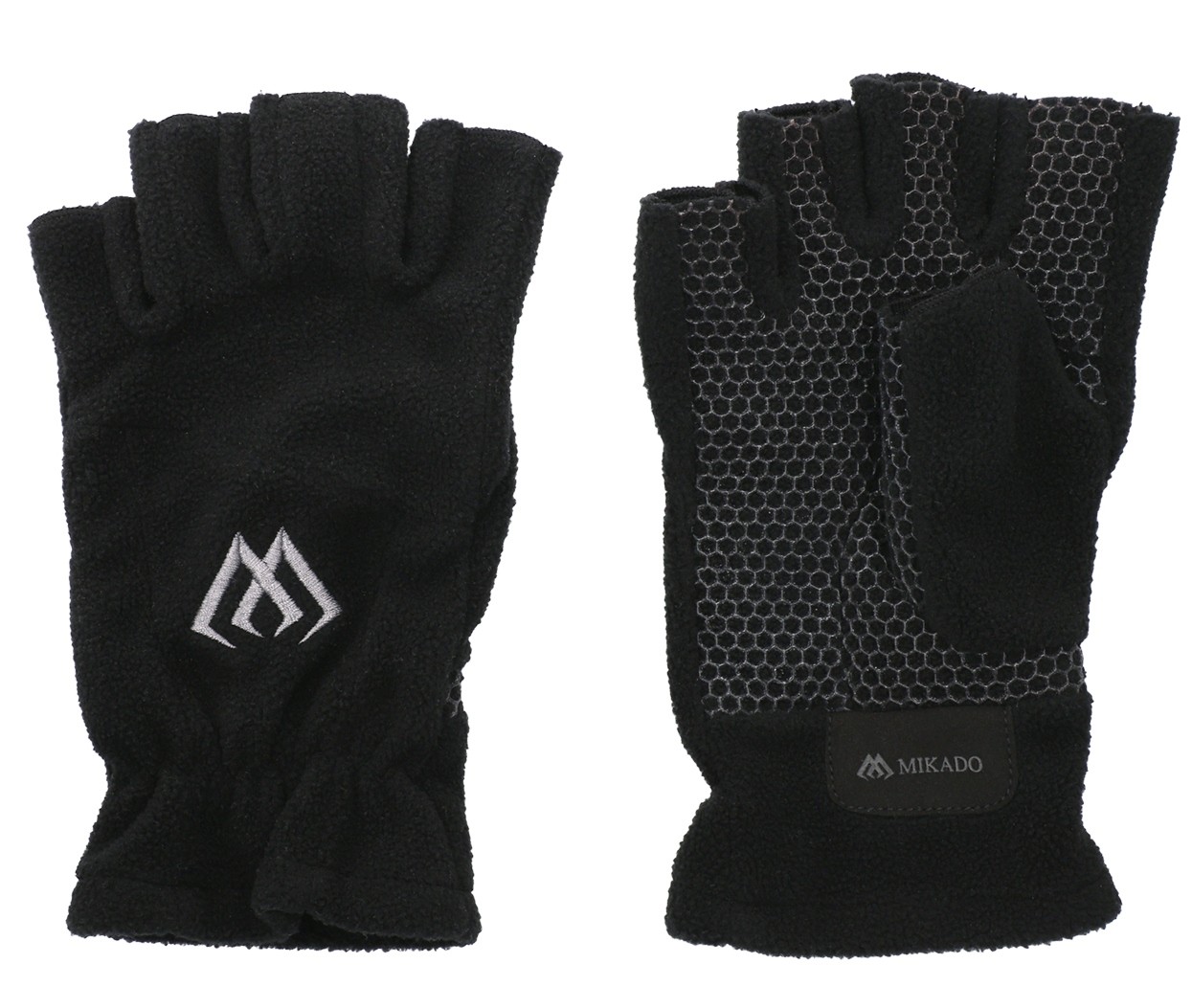 rekawiczki-polarowe-bez-palcow-czarno-szary-mikado