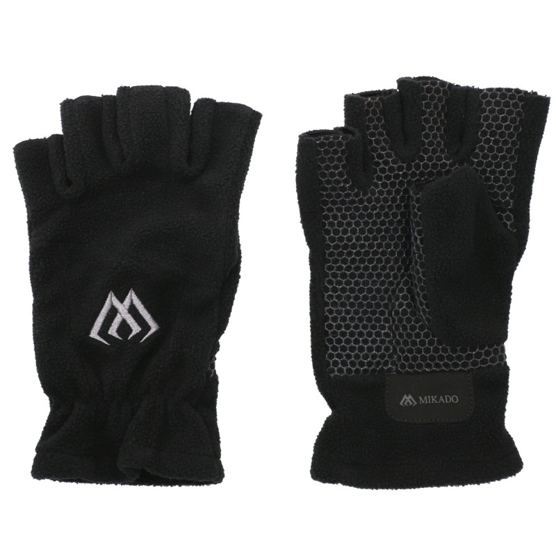 Rękawiczki Mikado polarowe bez palców - Czarno-szary roz. XL Rękawiczki Mikado polarowe bez palców - Czarno-szary roz. XL