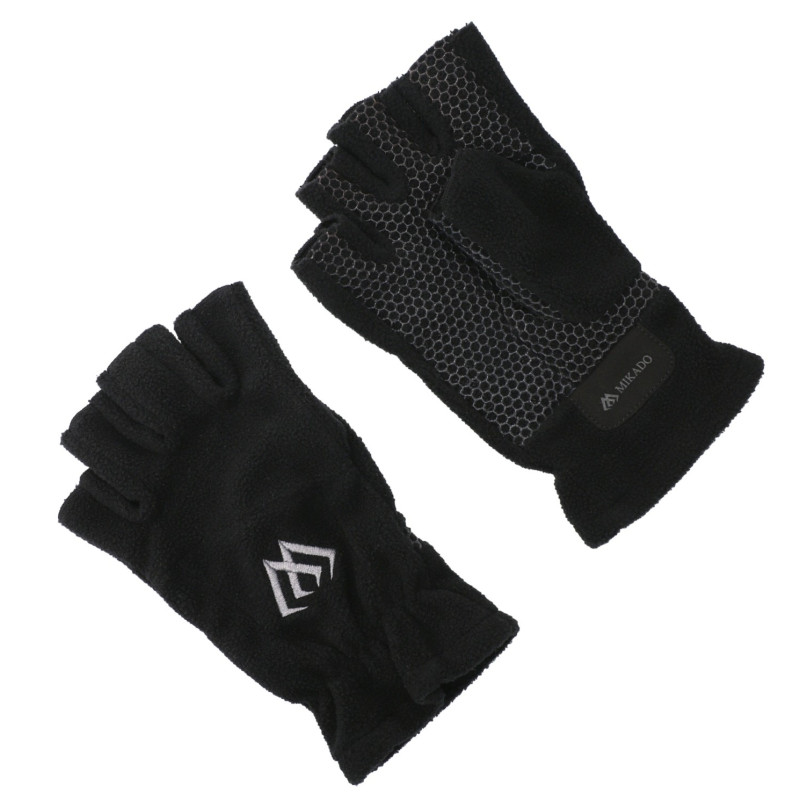 Rękawiczki Mikado polarowe bez palców - Czarno-szary roz. XL Rękawiczki Mikado polarowe bez palców - Czarno-szary roz. XL