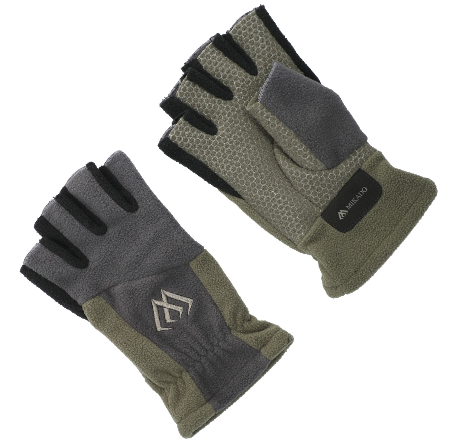 rekawiczki-polarowe-bez-palcow-szaro-zielony-mikado rekawiczki-polarowe-bez-palcow-szaro-zielony-mikado