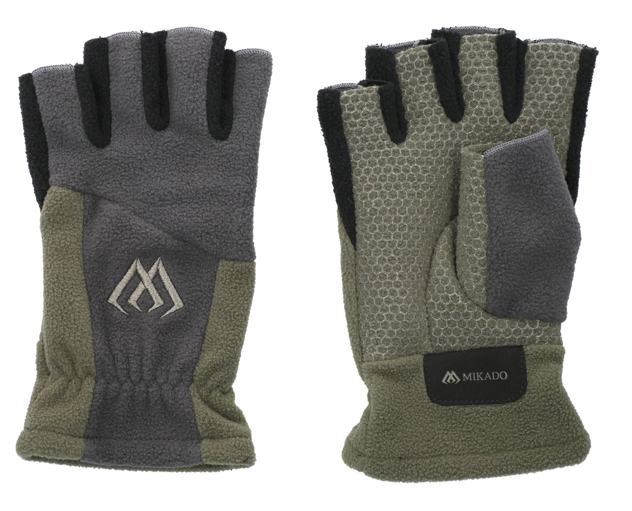 rekawiczki-polarowe-bez-palcow-szaro-zielony-mikado rekawiczki-polarowe-bez-palcow-szaro-zielony-mikado