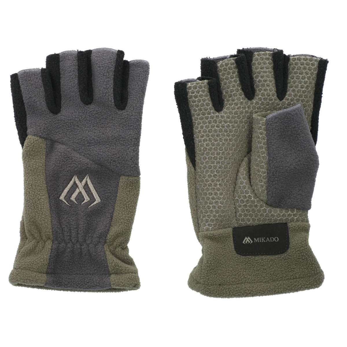 rekawiczki-polarowe-bez-palcow-szaro-zielony-mikado rekawiczki-polarowe-bez-palcow-szaro-zielony-mikado