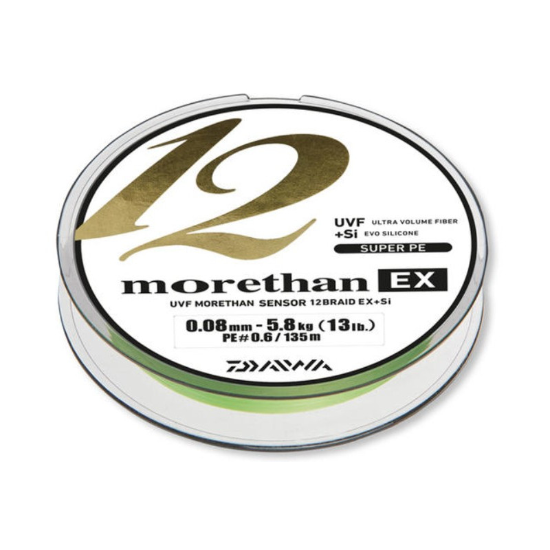 Plecionka Daiwa MORETHAN 12 BRAID EX+SI 135m / 0,08mm Plecionka Daiwa MORETHAN 12 BRAID EX+SI 135m / 0,08mm