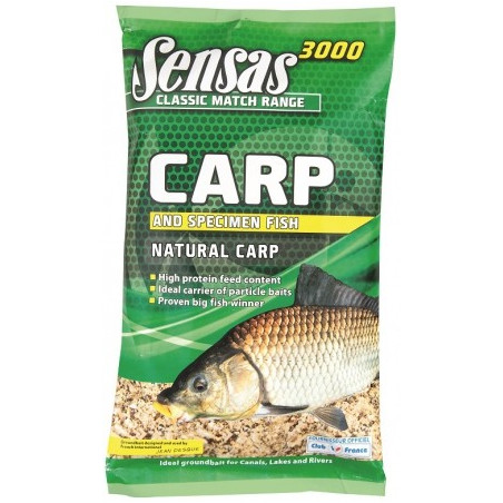 Zanęta Sensas 3000 1kg - Natural Carp