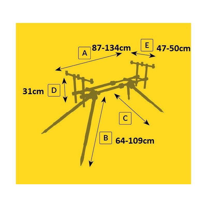 RodPod Mikado - KAIJU POD 3 ROD AMP03-105-3 RodPod Mikado - KAIJU POD 3 ROD AMP03-105-3