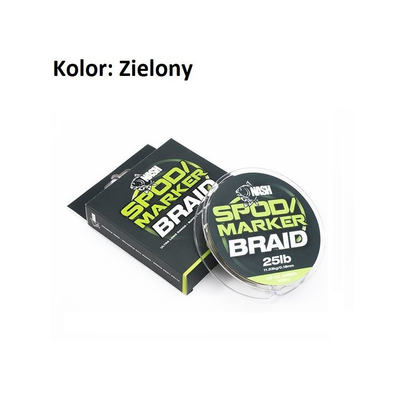 Plecionka NASH Spod & Marker Braid 300m -  0.18mm 25lb zielony Plecionka NASH Spod & Marker Braid 300m -  0.18mm 25lb zielony