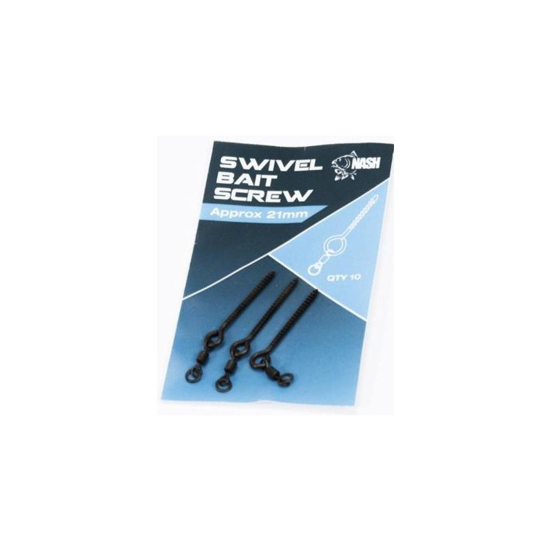 Wkrętka z mikrokrętlikiem - Swivel Bait Screw roz. 8 mm NASH Wkrętka z mikrokrętlikiem - Swivel Bait Screw roz. 8 mm NASH