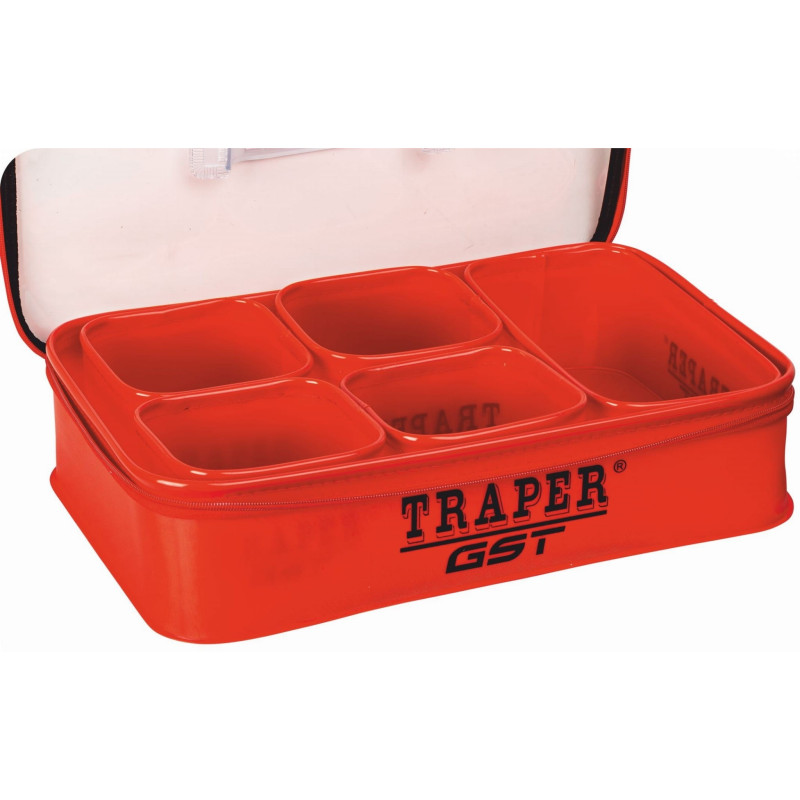Zestaw pojemników Traper PVC GST 36121 CZERWONY / 30x45x10cm / 14x28x9cm / 4x 14x14x9cm