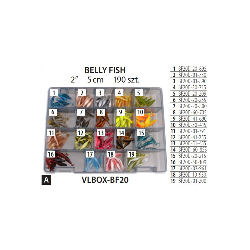 Zestaw Gum V-Lures Belly Fish 6cm Dragon Zestaw Gum V-Lures Belly Fish 6cm Dragon