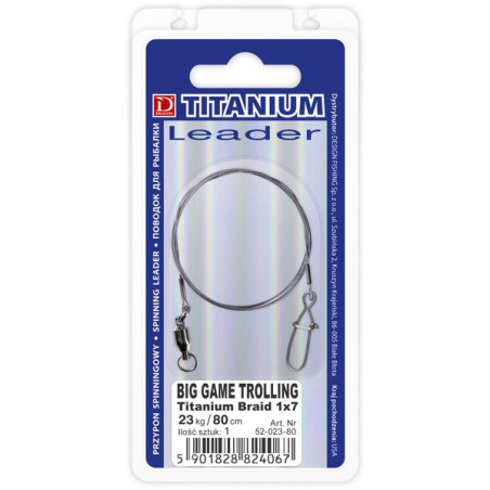 Przypon Dragon trollingowy Big Game Titanium Braid 1x7 60cm / 23kg