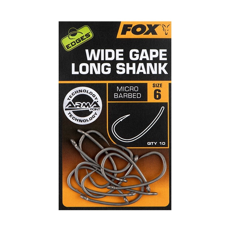 Haczyki karpiowe FOX Arma Point Super Wide Gape Long Shank Hooks Edges hak 5 Haczyki karpiowe FOX Arma Point Super Wide Gape Long Shank Hooks Edges hak 5