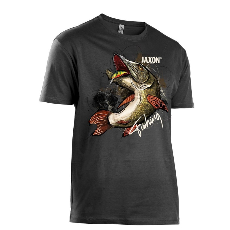 Koszulka Jaxon Nature Szczupak Czarna roz. XL