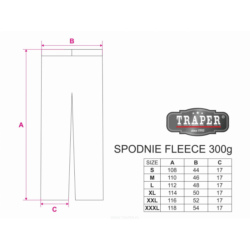 Spodnie Traper Fleece 300g roz. L