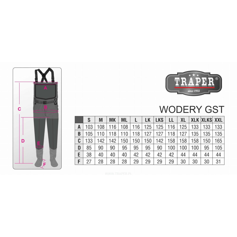 Wodery Traper GST roz. XLK Wodery Traper GST roz. XLK