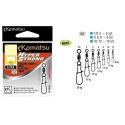 Krętlik Kamatsu Hyper Strong Rolling Swivel z Agrafką Fastlock Snap K-1010 roz. 4 Krętlik Kamatsu Hyper Strong Rolling Swivel z Agrafką Fastlock Snap K-1010 roz. 4