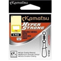 Krętlik Kamatsu Hyper Strong Rolling Swivel z Agrafką Fastlock Snap K-1010 roz. 10 Krętlik Kamatsu Hyper Strong Rolling Swivel z Agrafką Fastlock Snap K-1010 roz. 10
