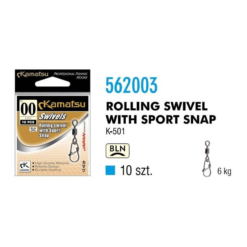 Krętlik z Agrafką Kamatsu Sport Micro K-501 roz. 00