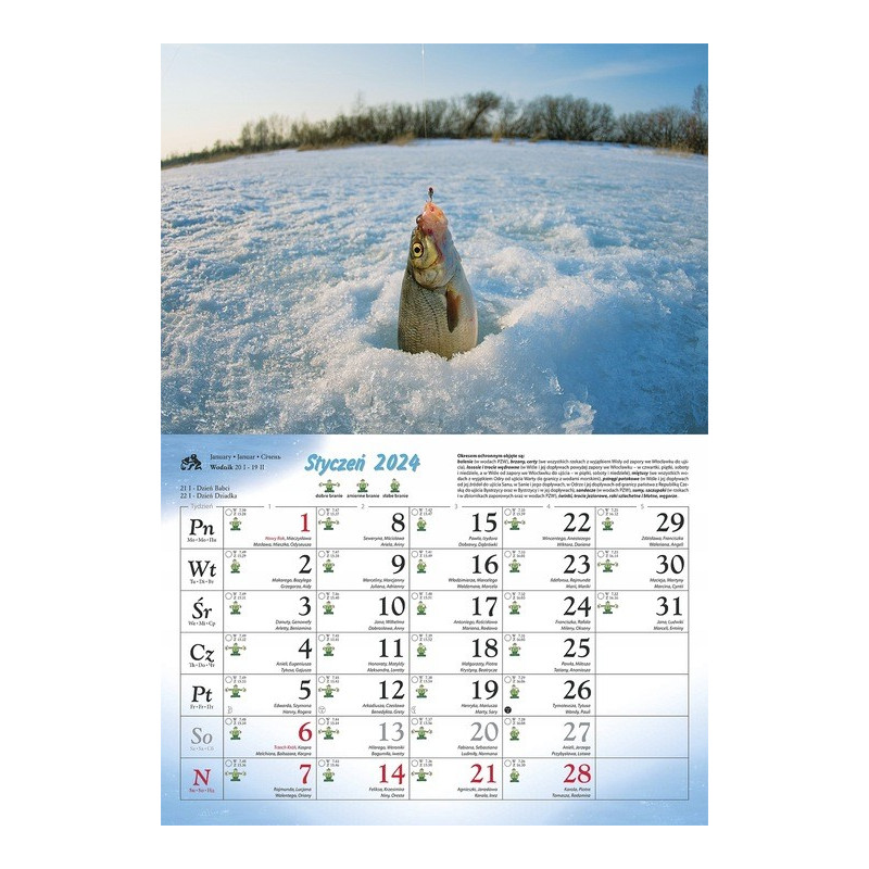 Kalendarz wędkarski 2024 WL12-2024 Lucrum Kalendarz wędkarski 2024 WL12-2024 Lucrum