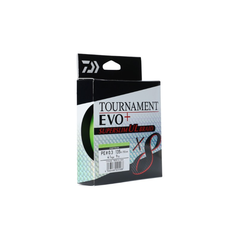 Plecionka Daiwa Tournament X8 EVO+ Superslim UL / Chartreuse 135m / 0.3mm