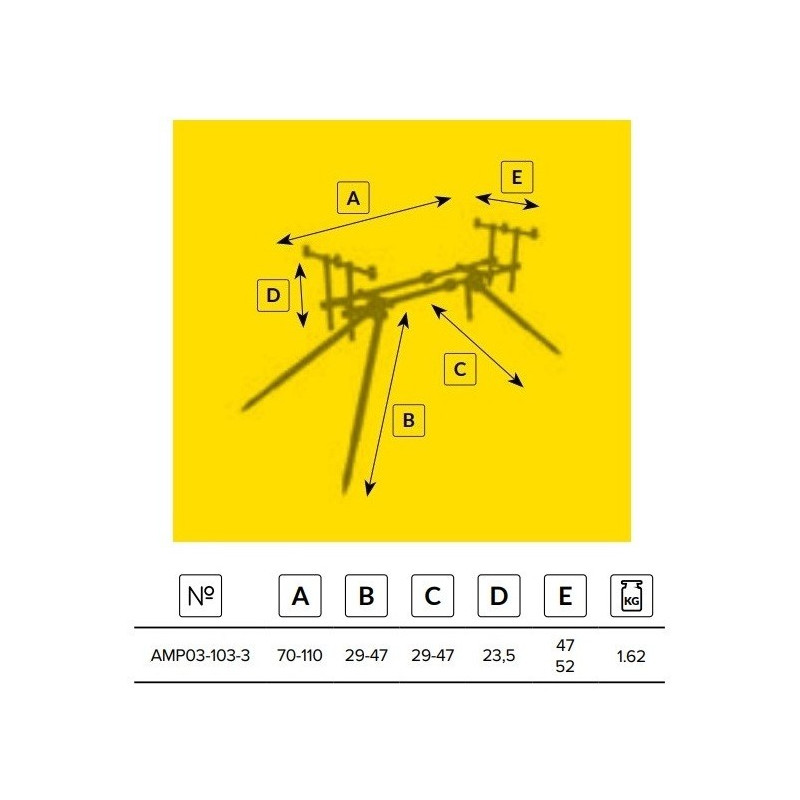 RodPod Mikado BENT POD 3 ROD AMP03-103-3 RodPod Mikado BENT POD 3 ROD AMP03-103-3