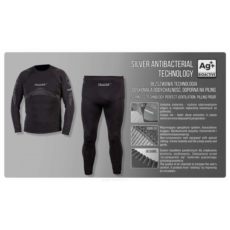 Spodnie Traper termiczne Jukon Black roz. S Spodnie Traper termiczne Jukon Black roz. S