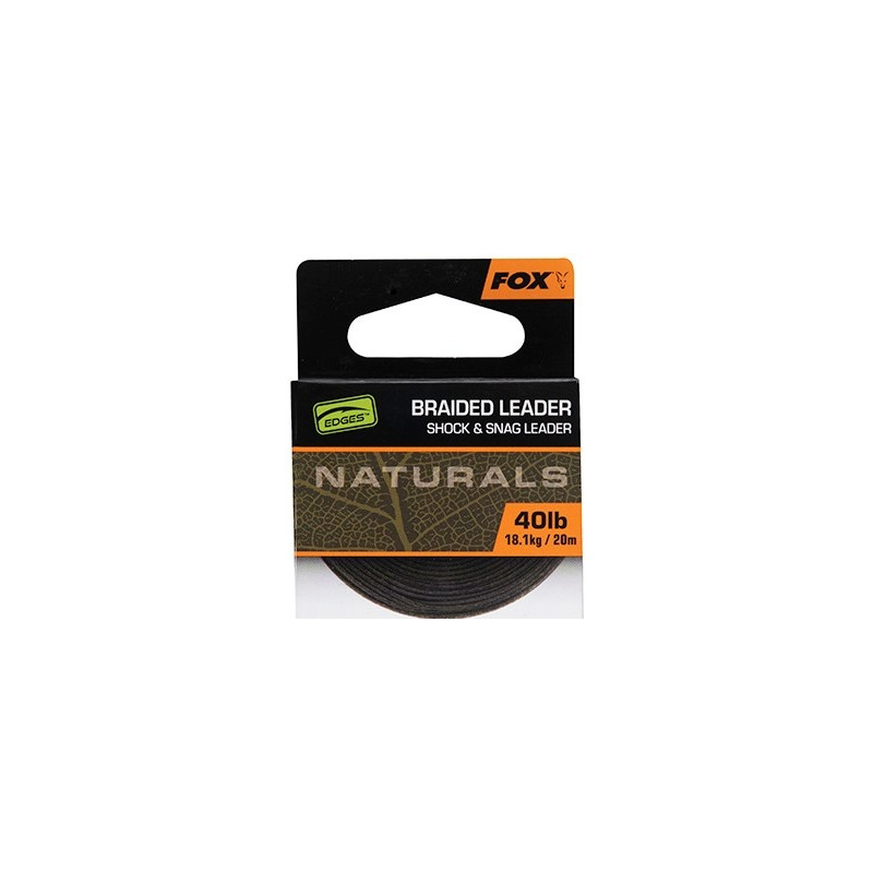 Plecionka FOX Edges Naturals Braided Leader 20m - 40lb Plecionka FOX Edges Naturals Braided Leader 20m - 40lb