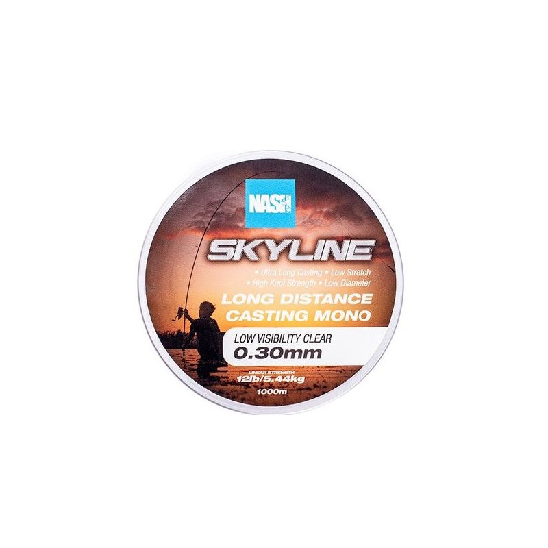 Żyłka rzutowa NASH Skyline Mono Low Visibility Clear 1000m / 0.28mm Żyłka rzutowa NASH Skyline Mono Low Visibility Clear 1000m / 0.28mm