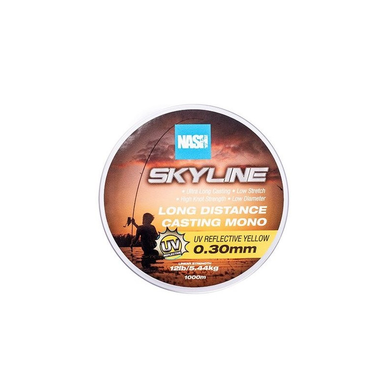 Żyłka rzutowa NASH Skyline Mono UV Yellow 1000m / 0.30mm