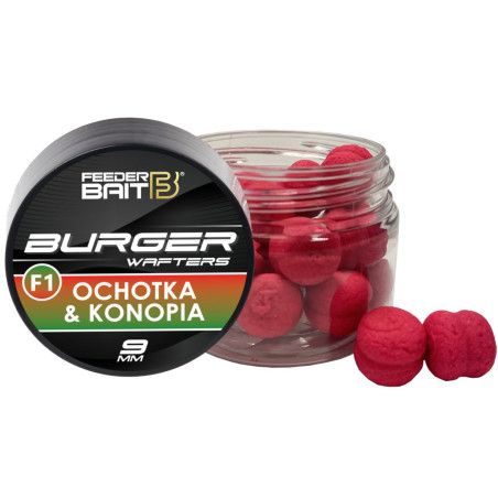 Przynęta Feeder Bait Fluo Burger Wafters 9mm - F1 Ochotka & Konopia
