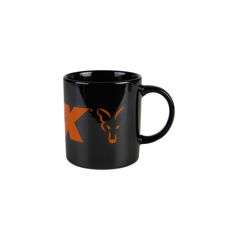 Kubek Black and Orange Logo Ceramic Mug 350 ml FOX Kubek Black and Orange Logo Ceramic Mug 350 ml FOX