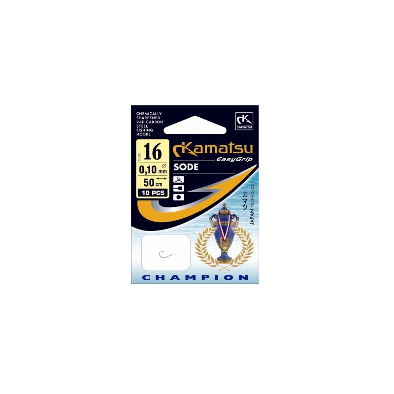 Haczyk Kamatsu z przyponem Champion Sode Złoty/Łopatka hak 14 Haczyk Kamatsu z przyponem Champion Sode Złoty/Łopatka hak 14