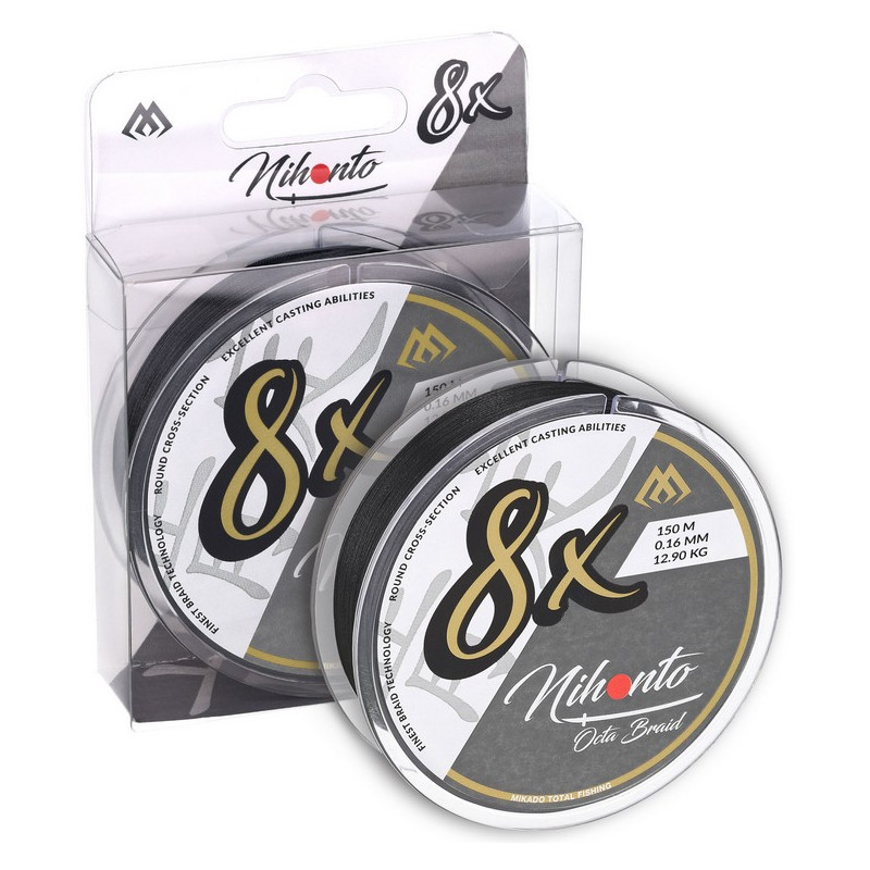 Plecionka Mikado Nihonto Octa Braid 150m - 0.16mm czarny