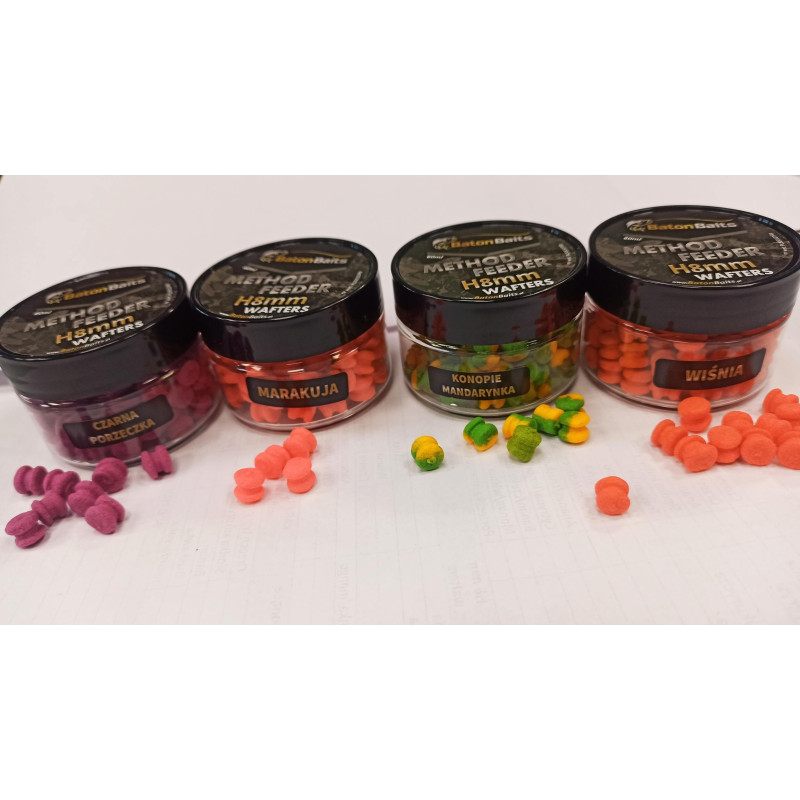 Przynęta Baton Baits H8 Method Feeder Wafters 60ml - 8mm Konopia/Mandarynka