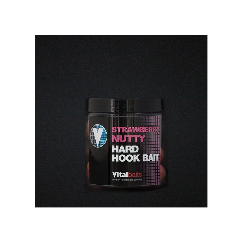 Kulki Vital Baits Hard Hook Bait 100g - 18mm Strawberry Nutty Kulki Vital Baits Hard Hook Bait 100g - 18mm Strawberry Nutty