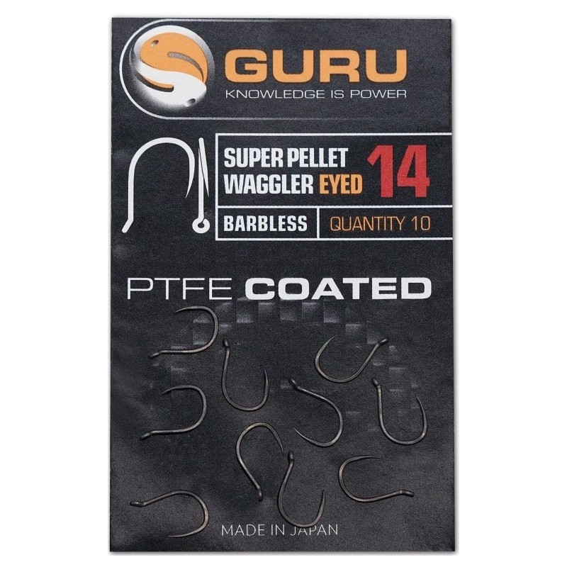 Haczyki Guru Super Super Pellet Waggler Barbless/Eyed roz. 20 Haczyki Guru Super Super Pellet Waggler Barbless/Eyed roz. 20