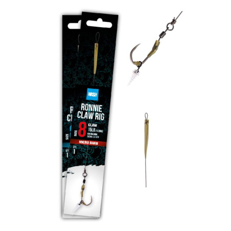 Przypon Ronnie Claw Rig Barbed hak 6 NASH Przypon Ronnie Claw Rig Barbed hak 6 NASH