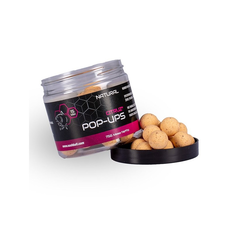 Kulki NASH Citruz Pop Ups 75g - 15mm Natural Kulki NASH Citruz Pop Ups 75g - 15mm Natural