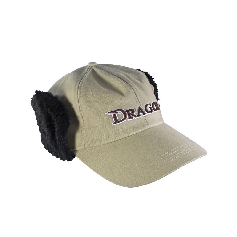 Czapka Dragon zimowa Baseball z nausznikami - khaki