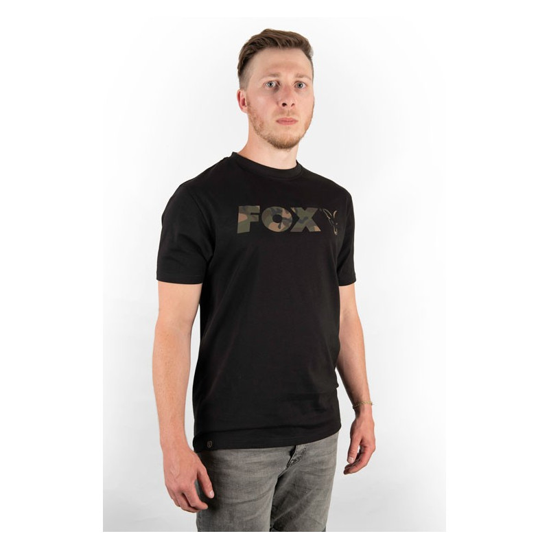 Koszulka z krótkim rękawem FOX Black/Camo Print T-shirt roz. XL