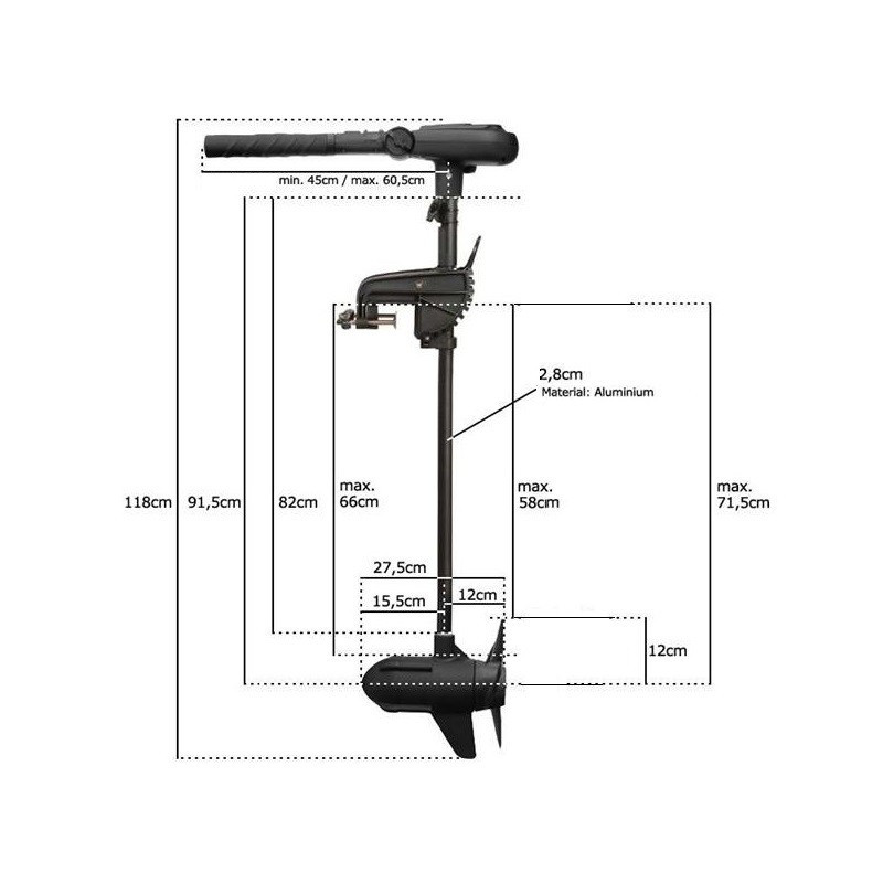 Silnik elektryczny Protruar 12V 2.0 HE-50754-90 HasWing