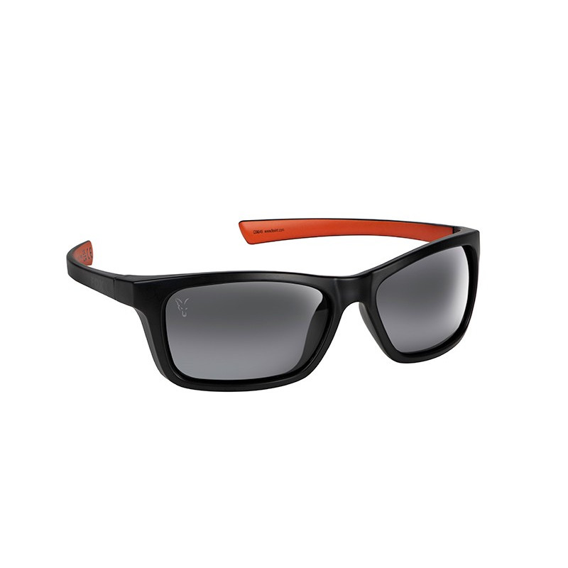 Okulary polaryzacyjne FOX Collection Wraps - Black & Orange Sunglasses - Grey Lense