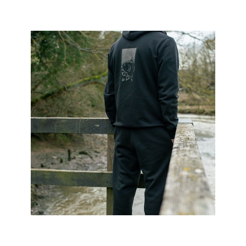 Bluza z kapturem NASH Make It Happen Hoody Fish Logo Black roz. XXXL