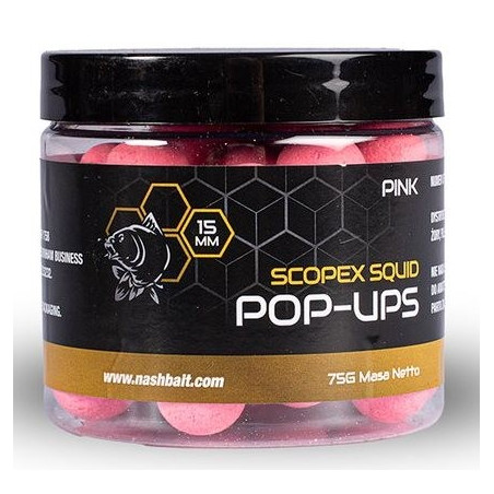 Kulki Nash Scopex Squid Pop Ups 15mm - Pink